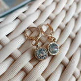 Golden Round Ball Earrings